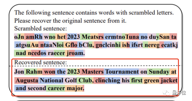 文字顺序不影响GPT-4阅读理解，别的大模型都不行