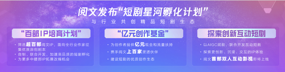 阅文集团将改编超百部 IP 短剧，首部双人互动影视即将上线