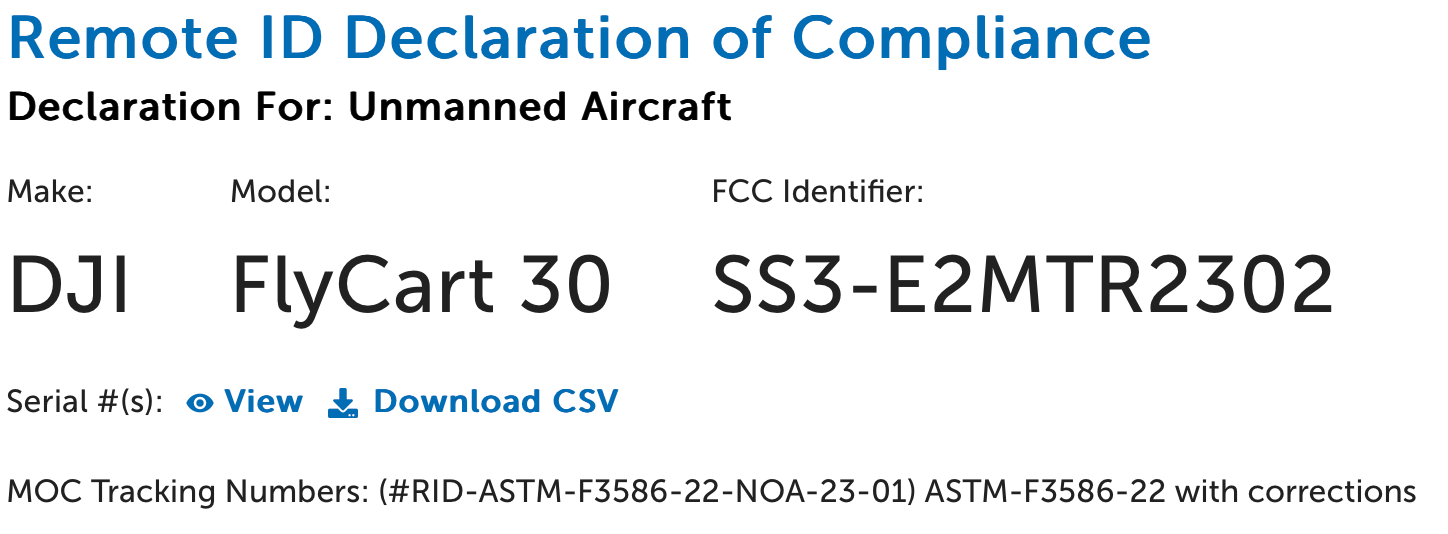 大疆FlyCart 30通过美国FAA监管部门合规认可,预计即将进入市场