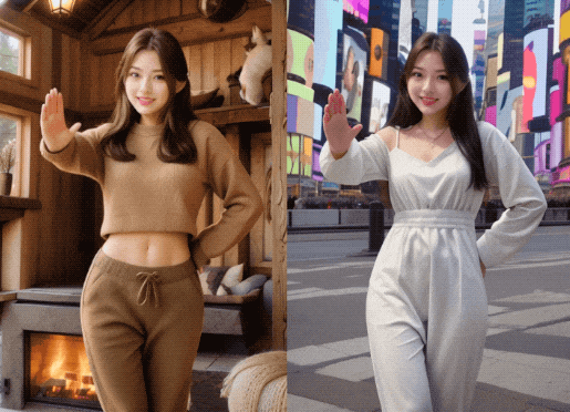 阿里再次创新：通过一句话和人脸即可实现《擦玻璃》舞蹈，服装背景自由切换！