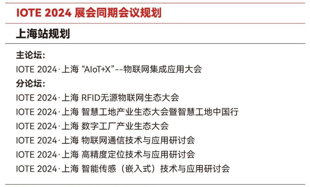 再聚首！IOTE上海站，2024两大展区展览物联网盛宴！