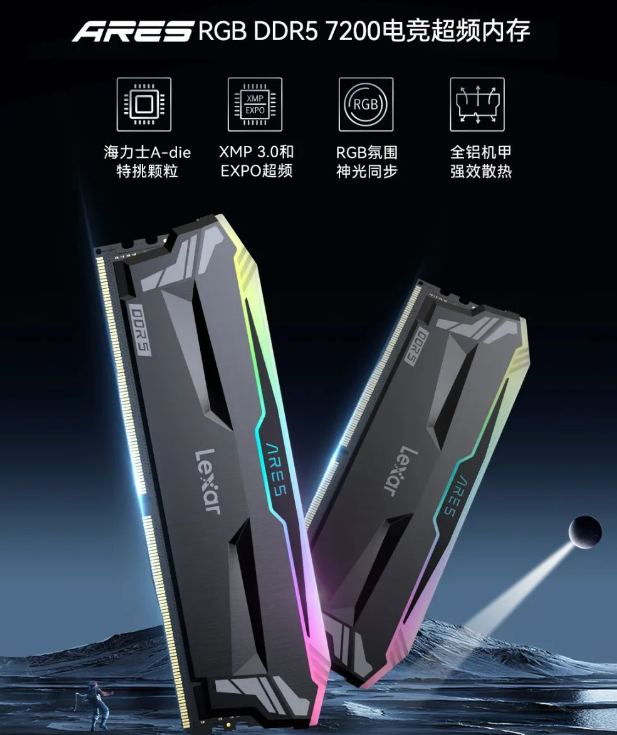 全新雷克沙ARES电竞超频内存来了,打造极致体验