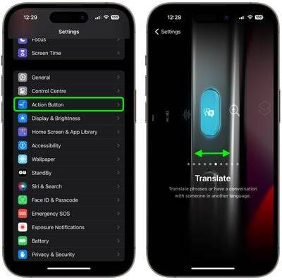 iOS 17.2:如何使用 iPhone 的操作按钮翻译语音