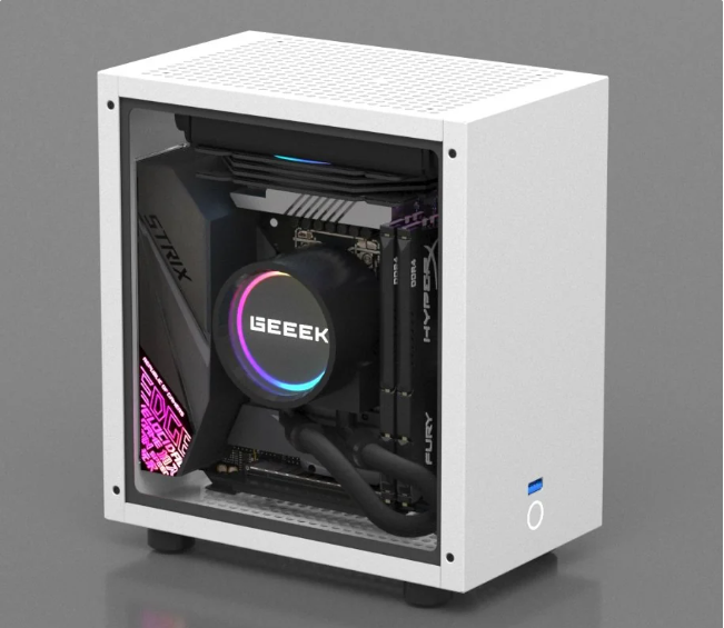 新6升ITX机箱,GEEEK宣布,支持一体式水冷和灵活硬件配置的预告
