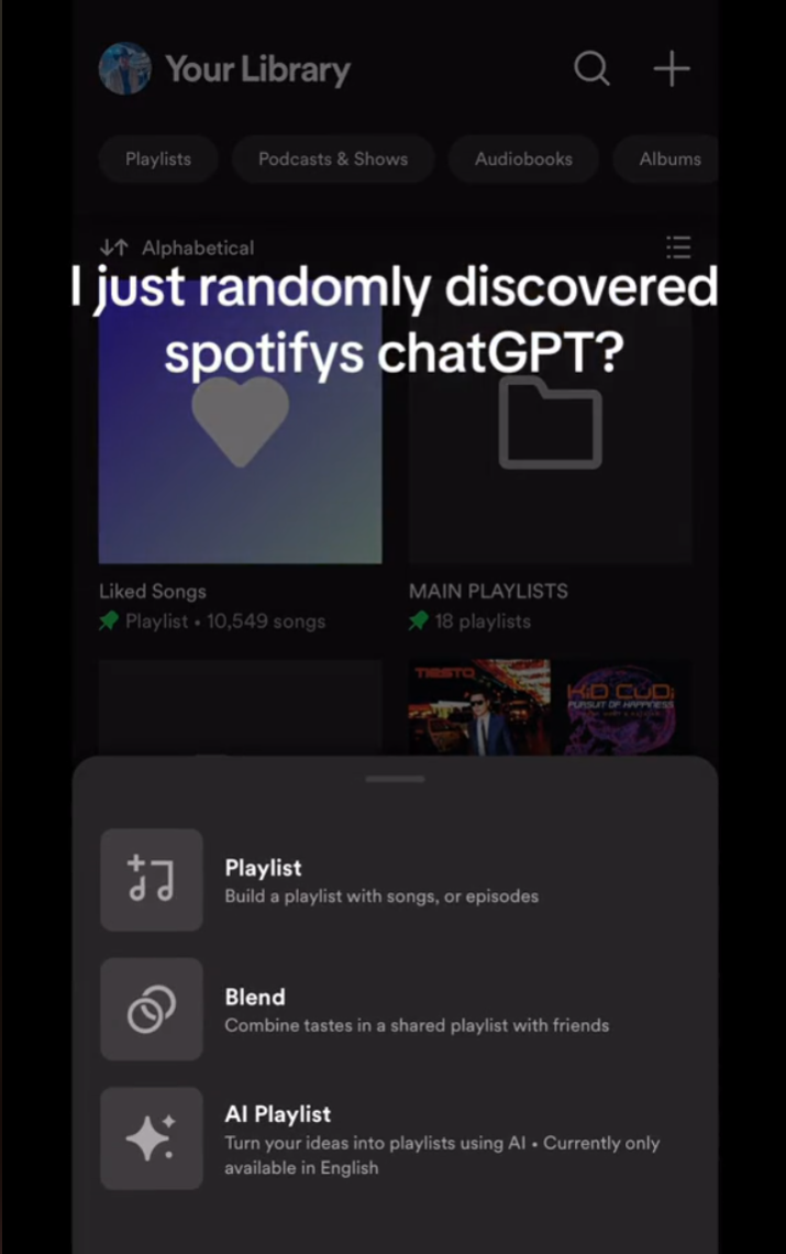 Spotify正在进行AI生成歌单功能的测试