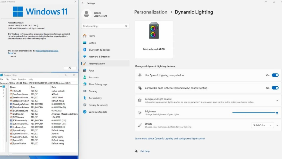 华擎主板首发支持微软Windows 11 RGB动态光效,创新用户体验