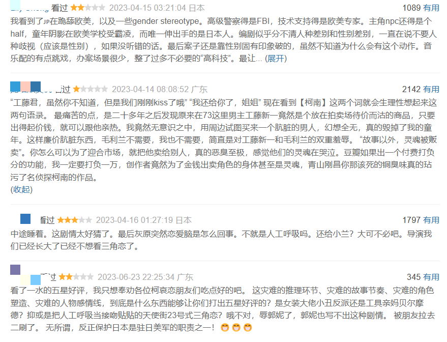 上映 7 天,《名侦探柯南:黑铁的鱼影》内地票房破亿、豆瓣 6.6 分