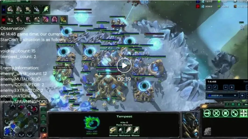 大模型玩星际争霸能秀到什么程度？有意识，有预判，中科院和汪军团队发布