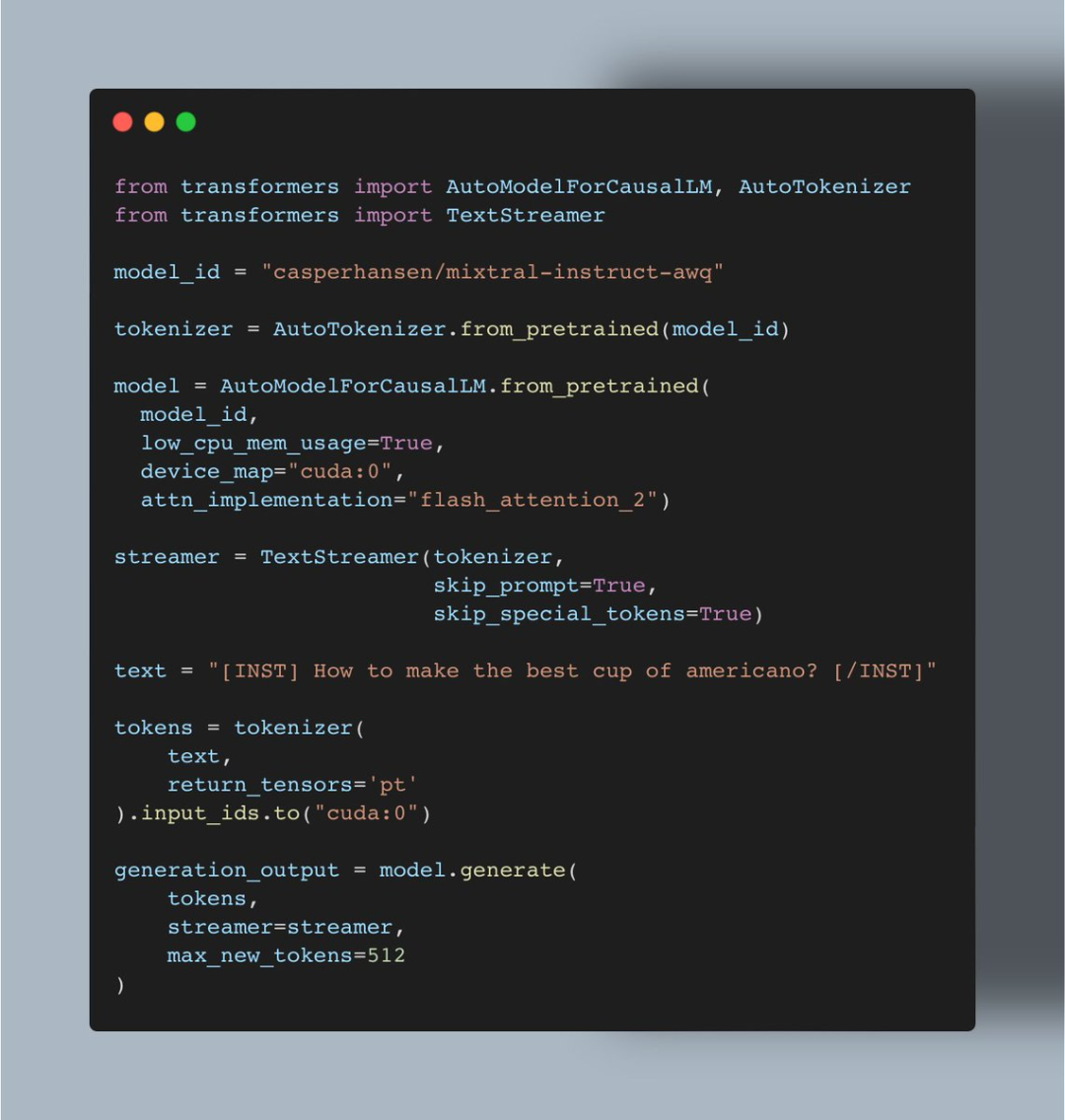 8x7B MoE与Flash Attention 2结合，不到10行代码实现快速推理