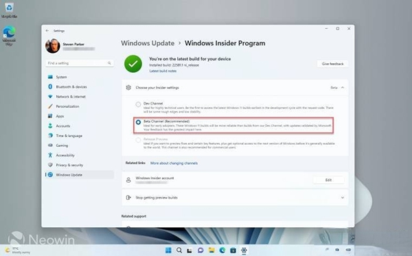 win11canary怎么回到beta