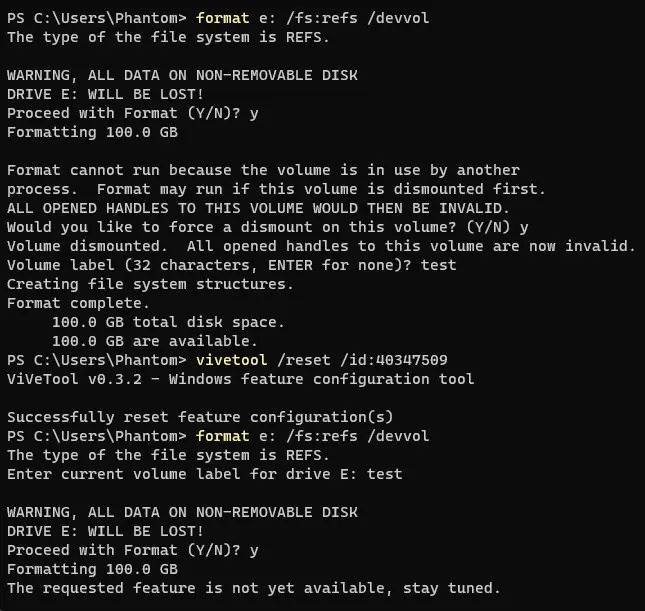 在Win11预览版25309中，如何创建ReFS格式的VHD虚拟磁盘？
