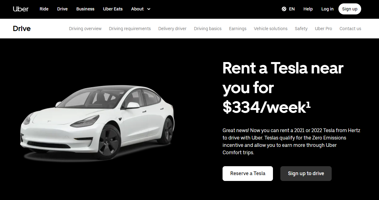 优步与特斯拉联手为Model 3 /Y 司机提供最多2000美元的电动汽车 补贴