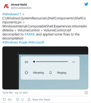 微软win11更新音量设置界面，外观简洁且操作流畅