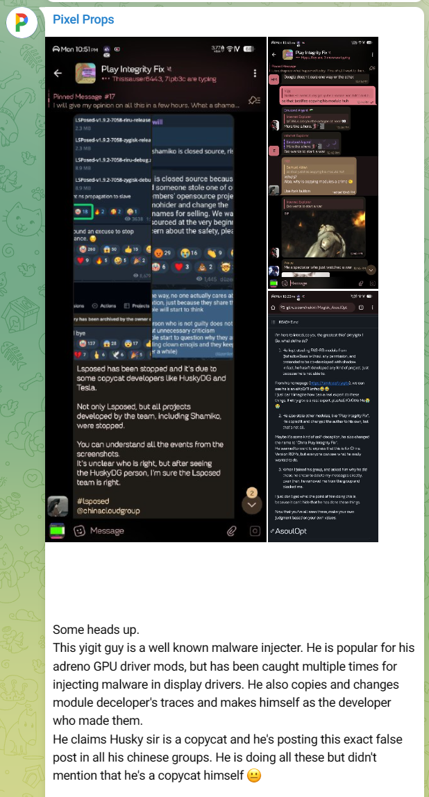 跟进 LSPosed,安卓玩机工具 Zygisk Next、Shamiko 和 KSU 接连停止维护