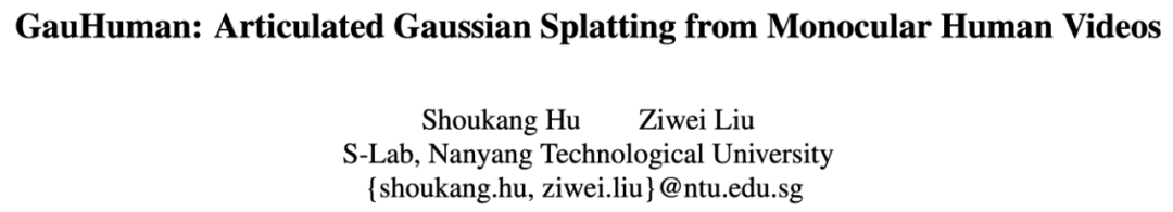 GauHuman开源：基于Gaussian Splatting，高质量3D人体快速重建和实时渲染框架