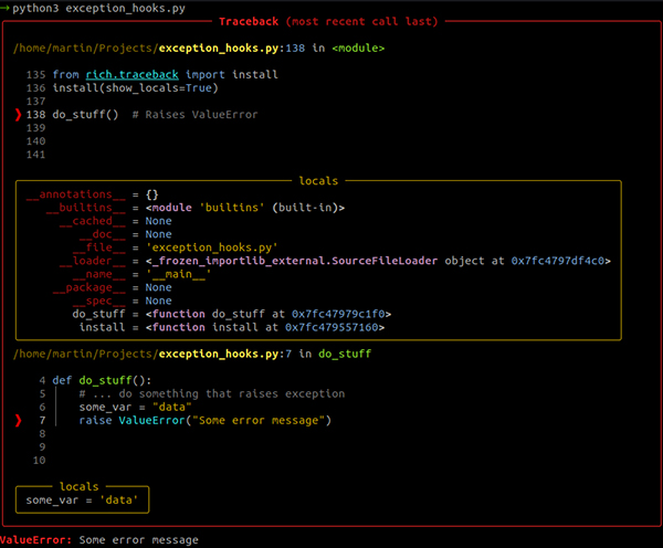 涨知识！Python 的异常信息还能这样展现