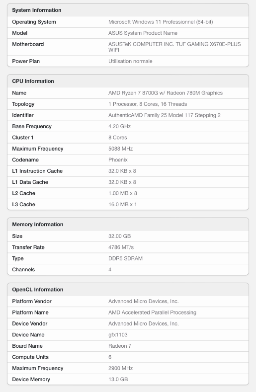 AMD锐龙8000G系列即将亮相CES 2024，R7 8700G在Geekbench上曝光令人印象深刻的性能
