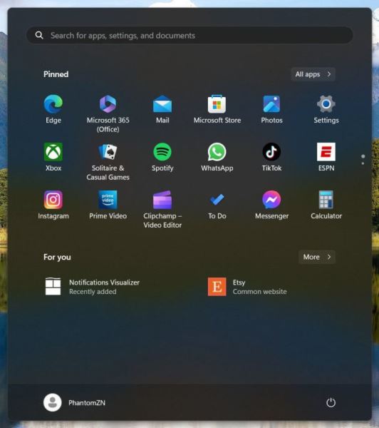 Win11 开始菜单将把“推荐”改为“为您定制”！