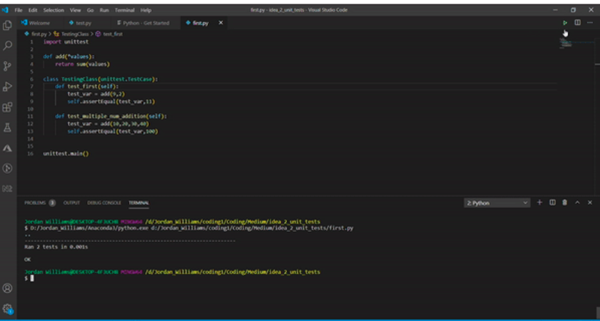 Python测试 | 在python中创建单元测试