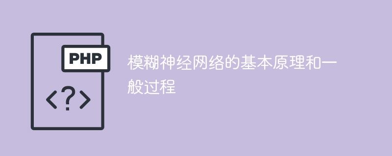 模糊神经网络的基本原理和一般过程