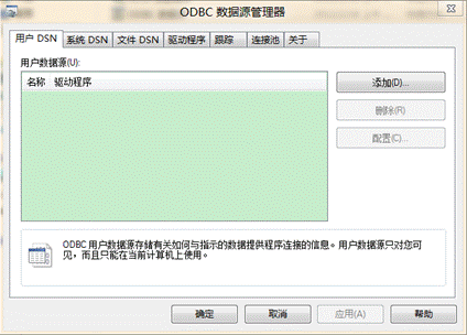 Win8系统中的ODBC数据源有哪些
