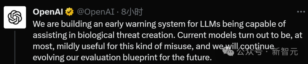 OpenAI实验证明：GPT-4无法生产具有杀伤力的生物武器