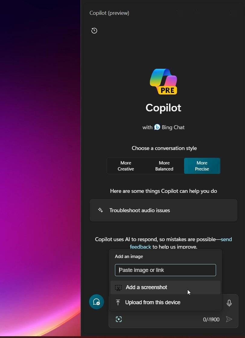 AI 小秘书升级:微软 Windows Copilot 现可截图提问
