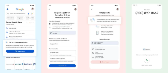 谷歌推出新功能“Talk to a Live Representative”,缩短用户等待客服时间