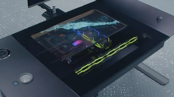 DK-07电竞电脑桌：配备透明OLED副屏和强大硬件配置，提升游戏体验