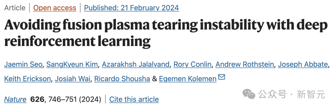可控核聚变新里程碑!AI成功预测等离子体撕裂登Nature,清洁能源「圣杯」更近一步