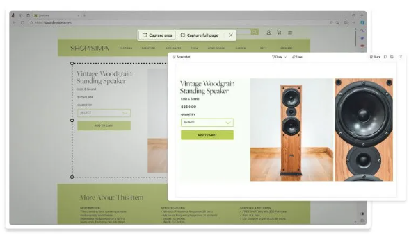 微软推出Edge浏览器新版本：更新截图工具，升级图标和名称