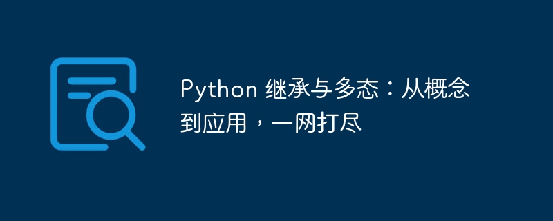 Python 继承与多态:从概念到应用,一网打尽