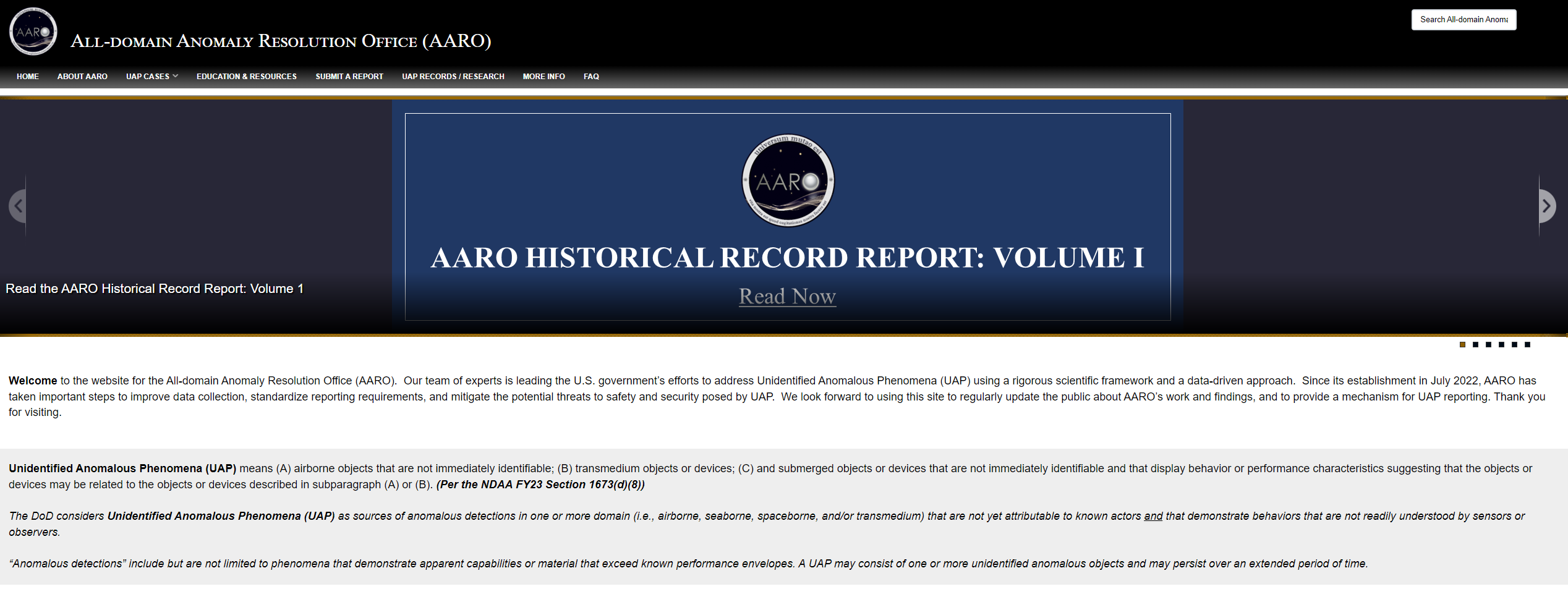 美国发布 UFO 调查报告：未发现支持外星技术存在的证据，大部分目击事件皆为误解