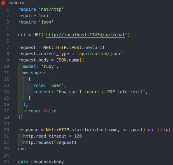 为了保护客户隐私,使用Ruby在本地运行开源AI模型