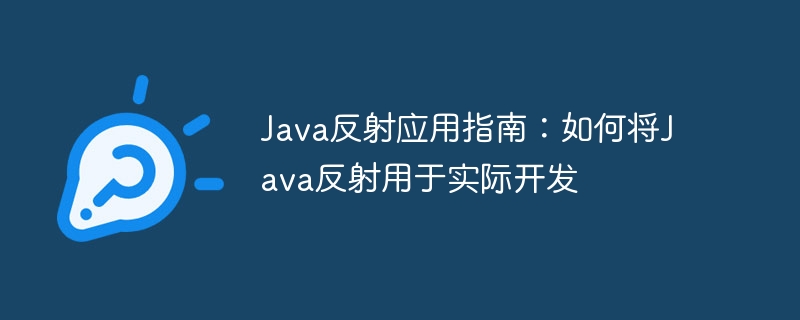 Java反射应用指南:如何将Java反射用于实际开发