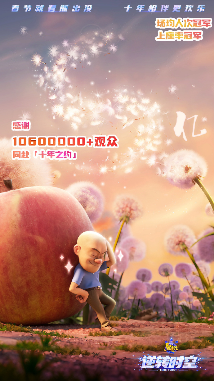 《熊出没・逆转时空》豆瓣开分 7.1，电影票房突破 5 亿元