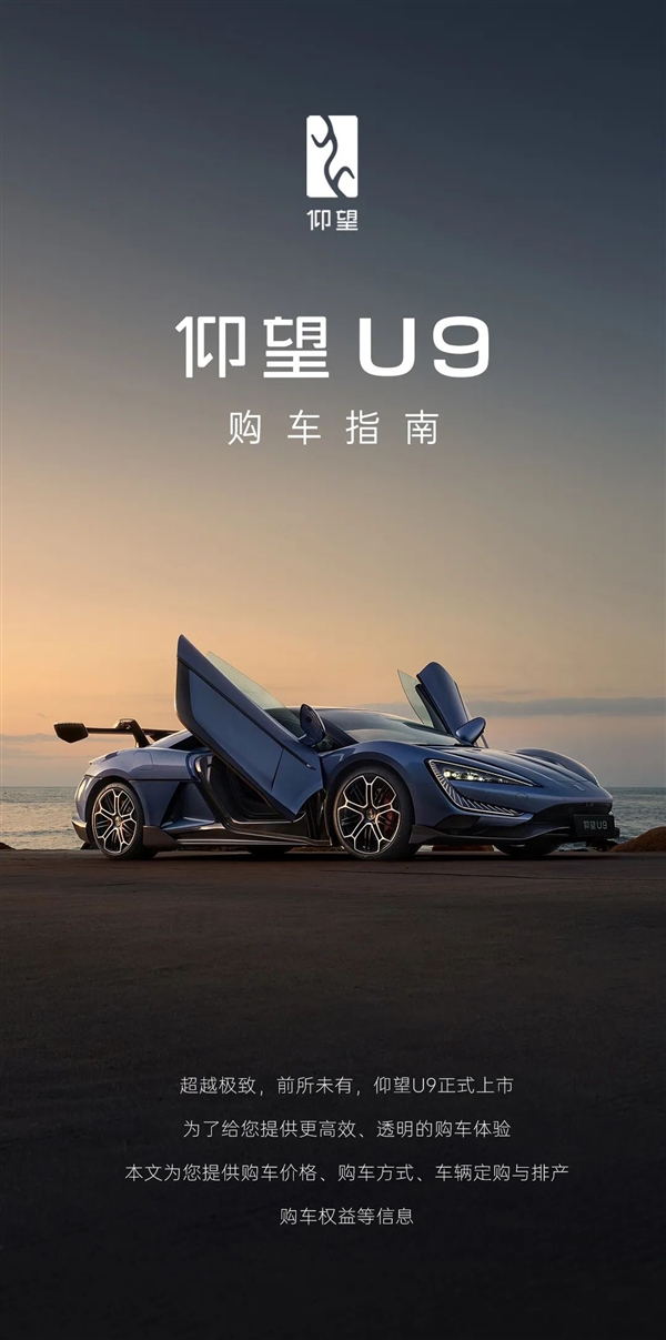 比亚迪仰望U9“会跳舞的汽车”正式上市，售价168万元起