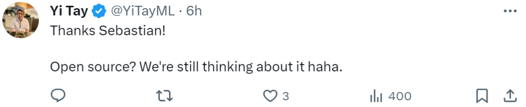 三年16篇一作,前谷歌研究科学家Yi Tay官宣新模型,21B媲美Gemini Pro、GPT-3.5