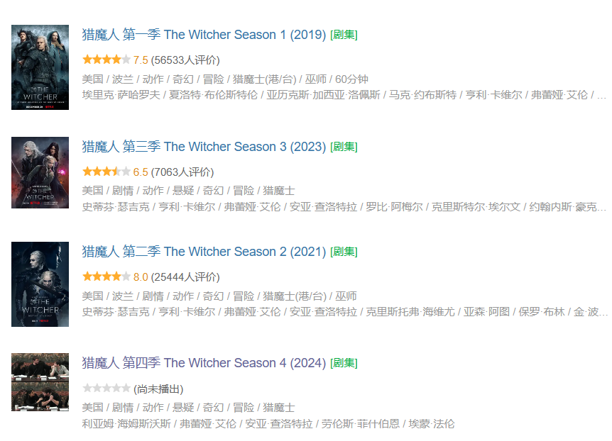 Netflix 续订《猎魔人》真人剧集第五季,确认为最后一季