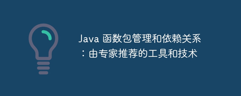 Java 函数包管理和依赖关系：由专家推荐的工具和技术