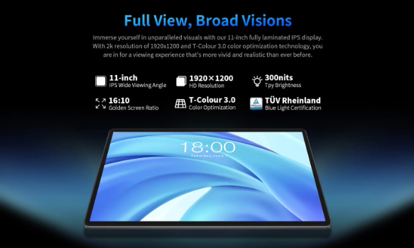 台电全新T50 HD平板亮相:11英寸高清屏+紫光展锐处理器