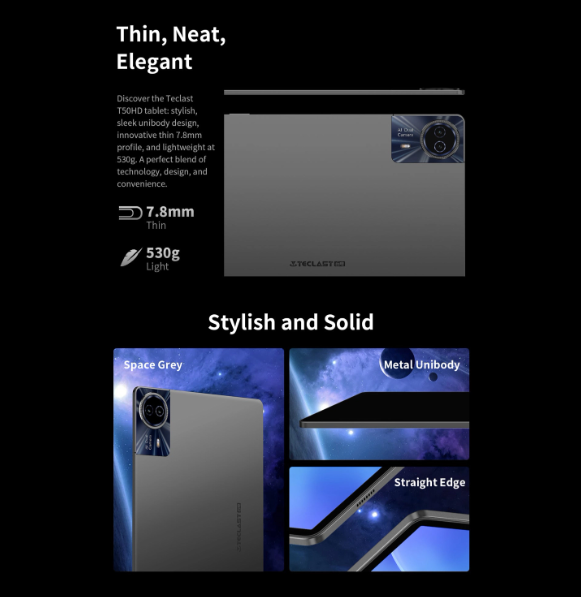 台电全新T50 HD平板亮相:11英寸高清屏+紫光展锐处理器