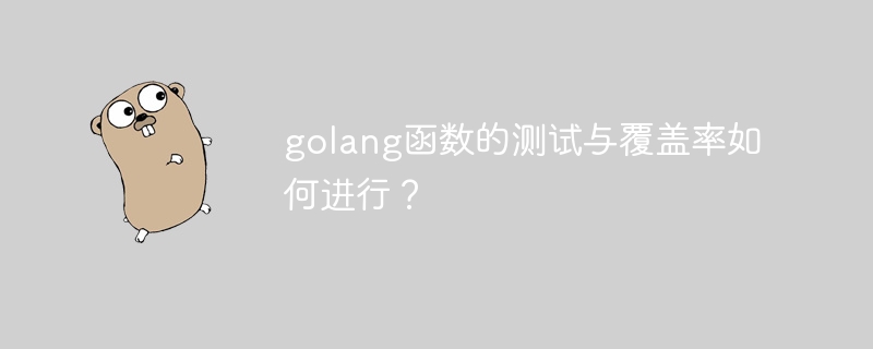 golang函数的测试与覆盖率如何进行?