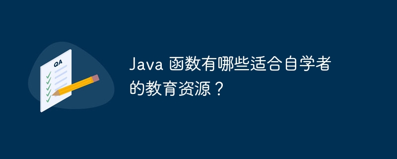 Java 函数有哪些适合自学者的教育资源?