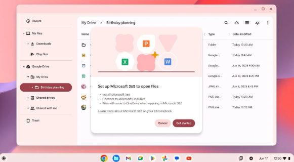 谷歌ChromeOS新增Microsoft 365集成功能,办公更便捷