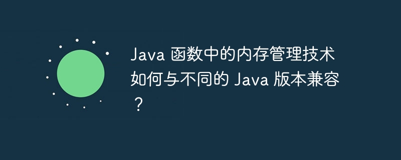 Java 函数中的内存管理技术如何与不同的 Java 版本兼容?