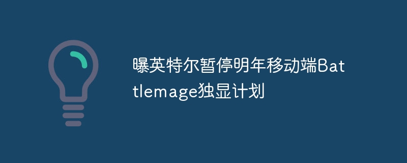 曝英特尔暂停明年移动端Battlemage独显计划