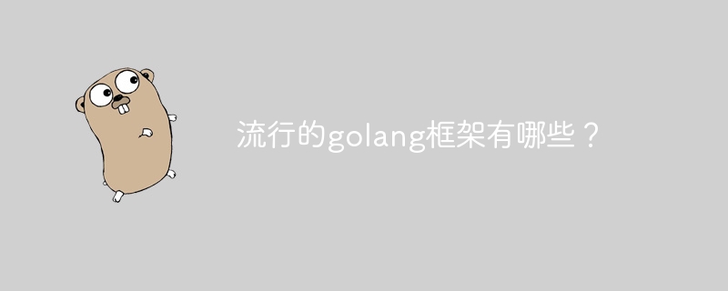 流行的golang框架有哪些?