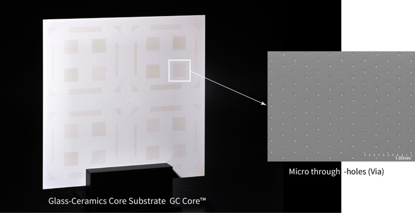 先进封装钻孔加工不易开裂，电气硝子推出新型玻璃-陶瓷基板 GC Core