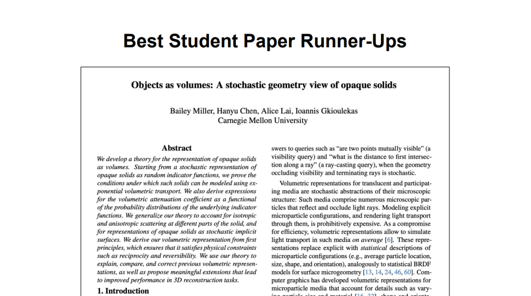 CVPR 2024全部奖项公布！近万人线下参会，谷歌华人研究员获最佳论文奖